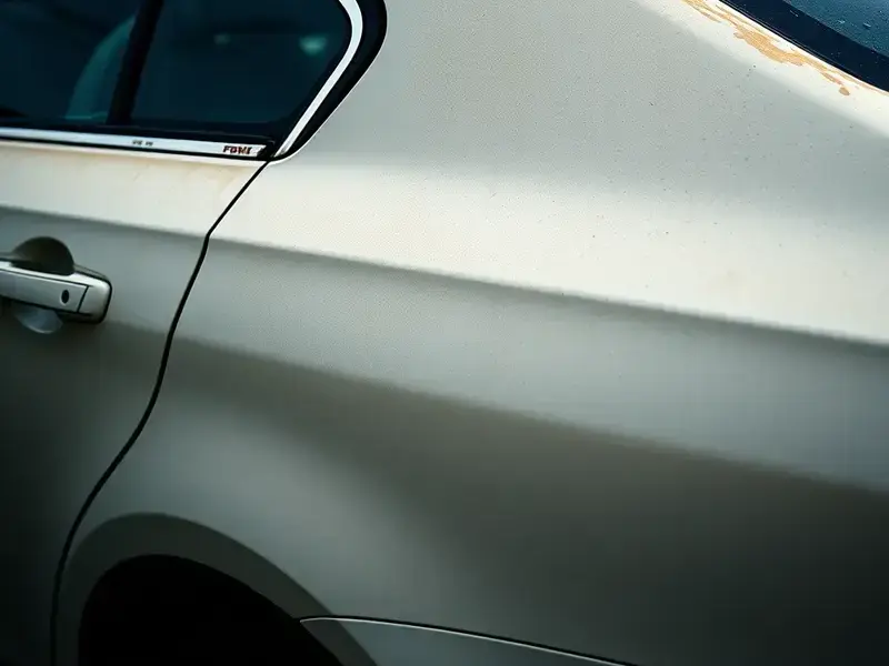 Before: faded damaged paint