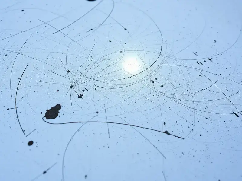 Before: scratched surface