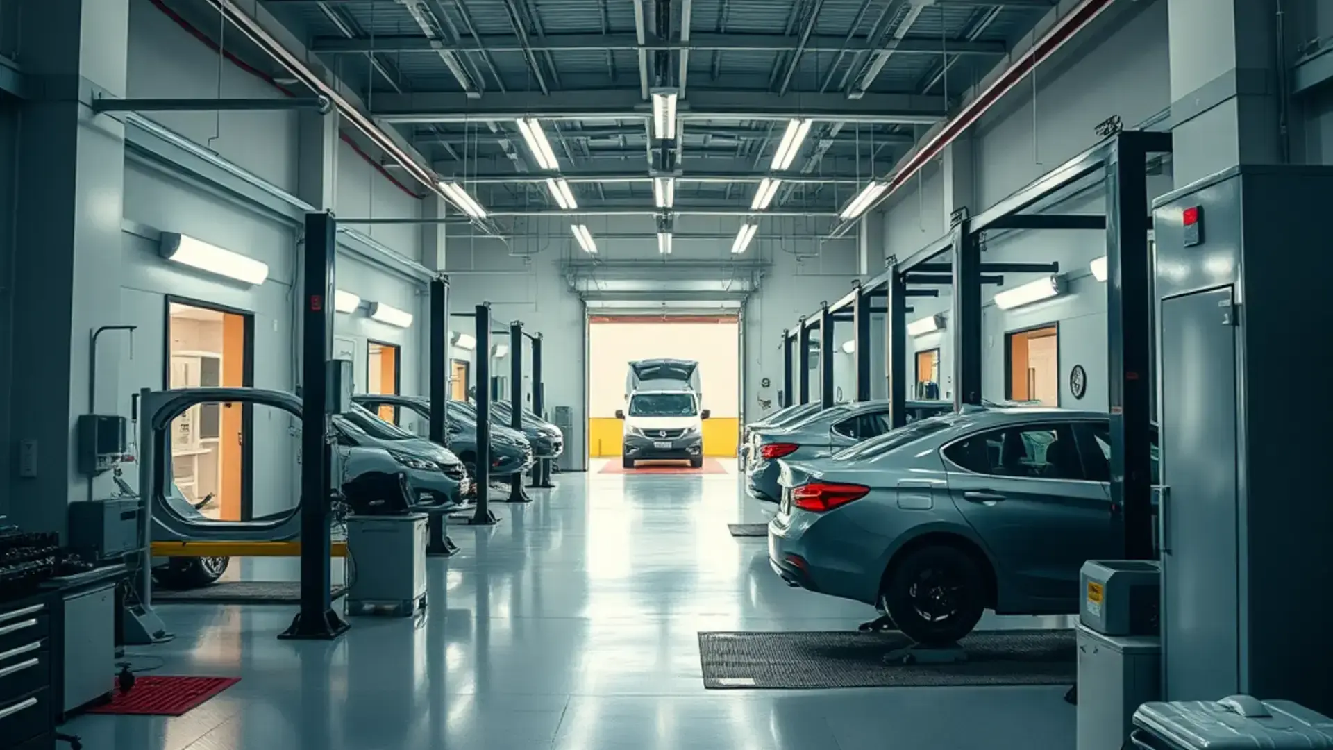 Professional automotive body shop and paint facility